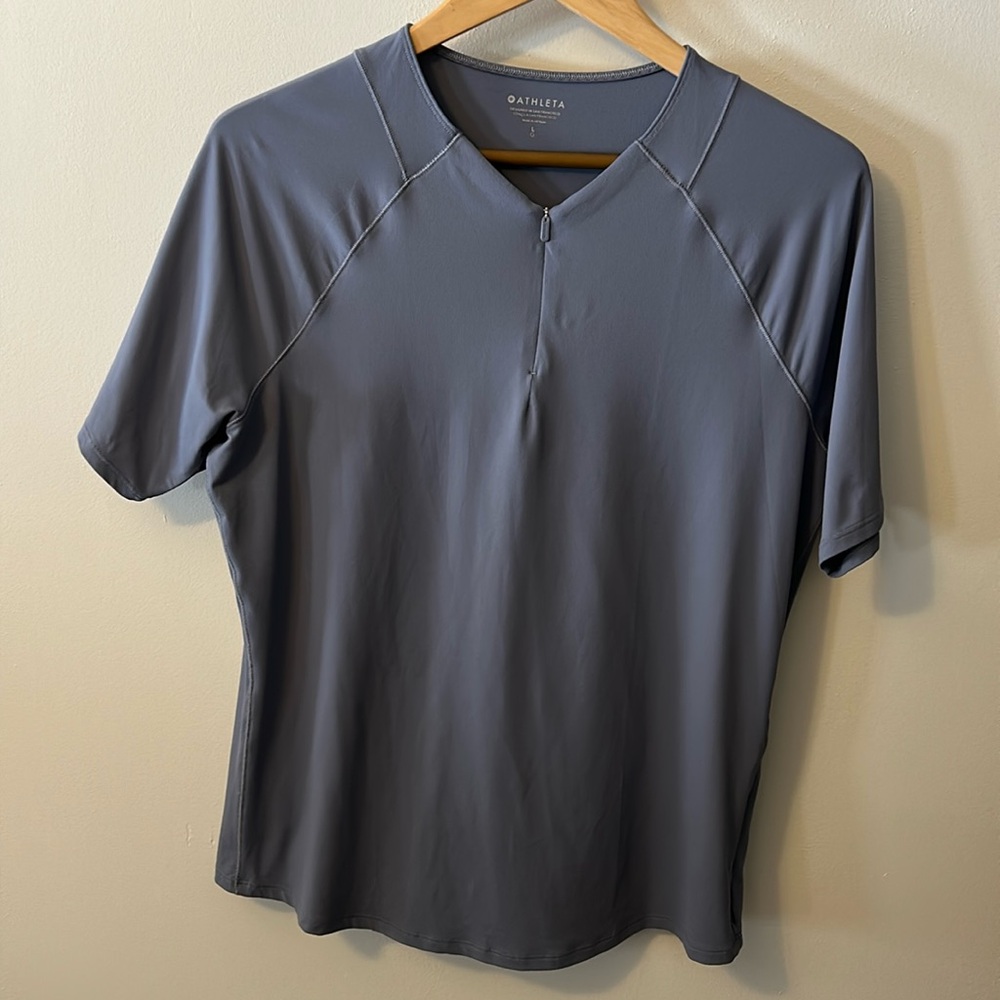 Athleta Sunchaser UPF short sleeve top with zipper